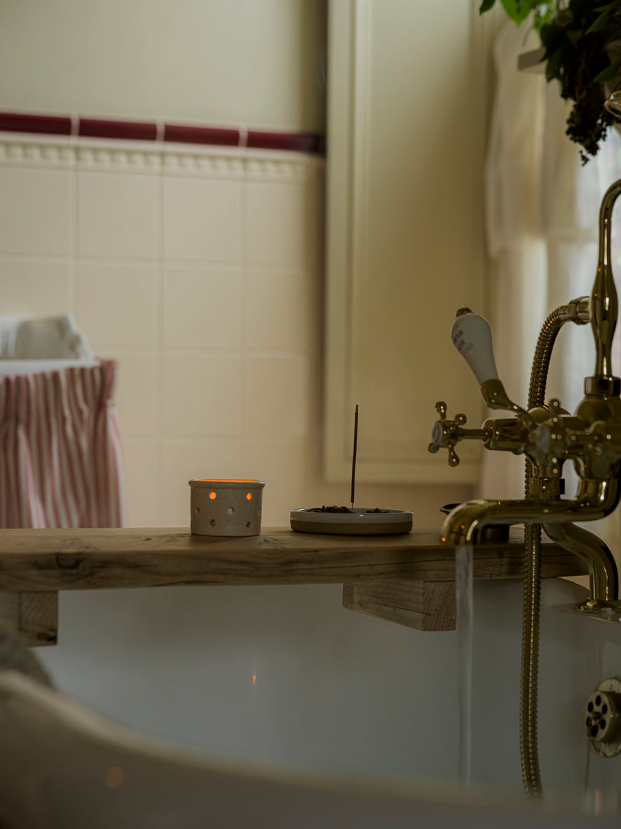 Ceramic Incense Holder with Nag Champa Sticks