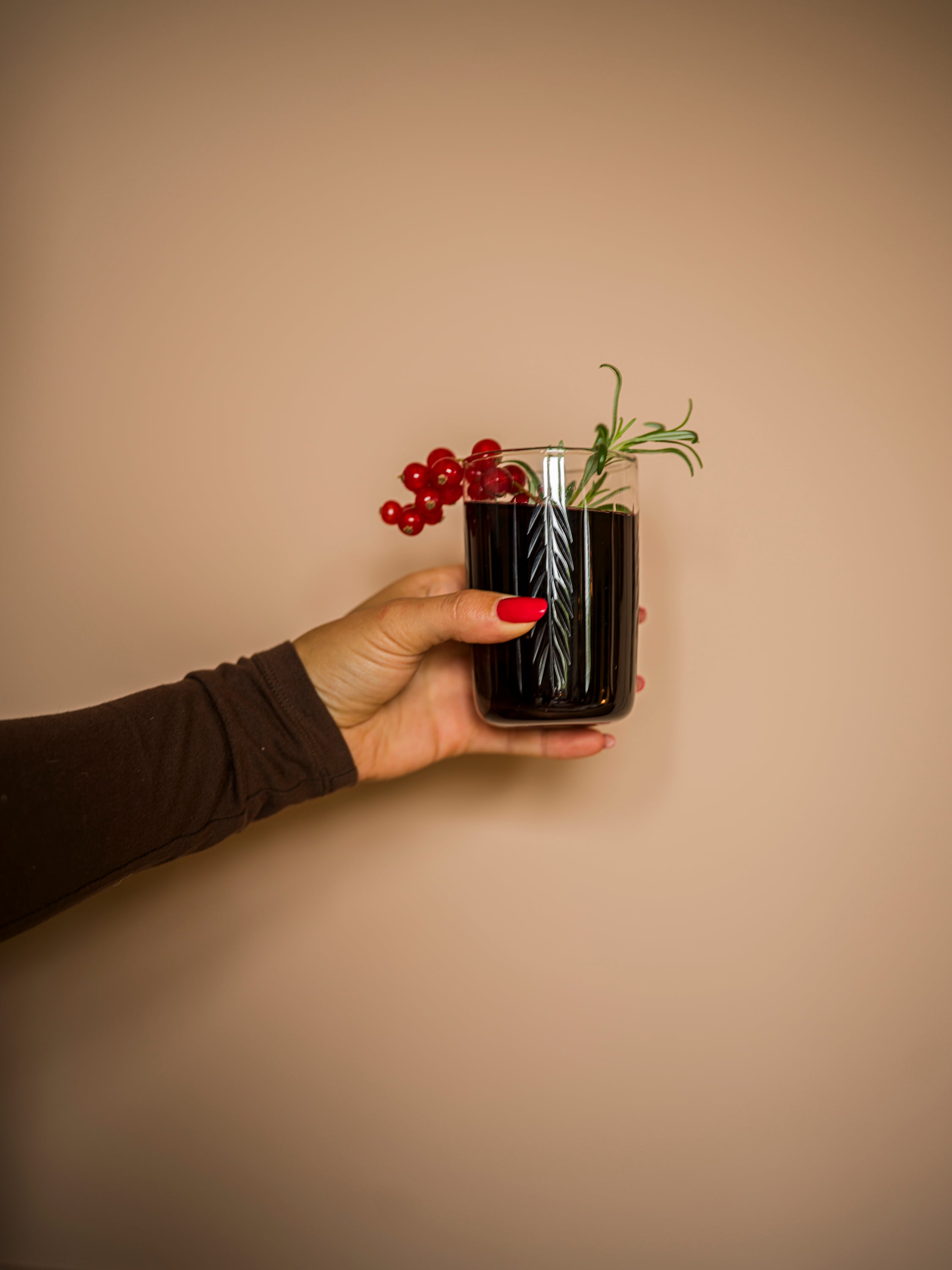 Handblown Glass Tumbler 250ml - Scandi Stripe