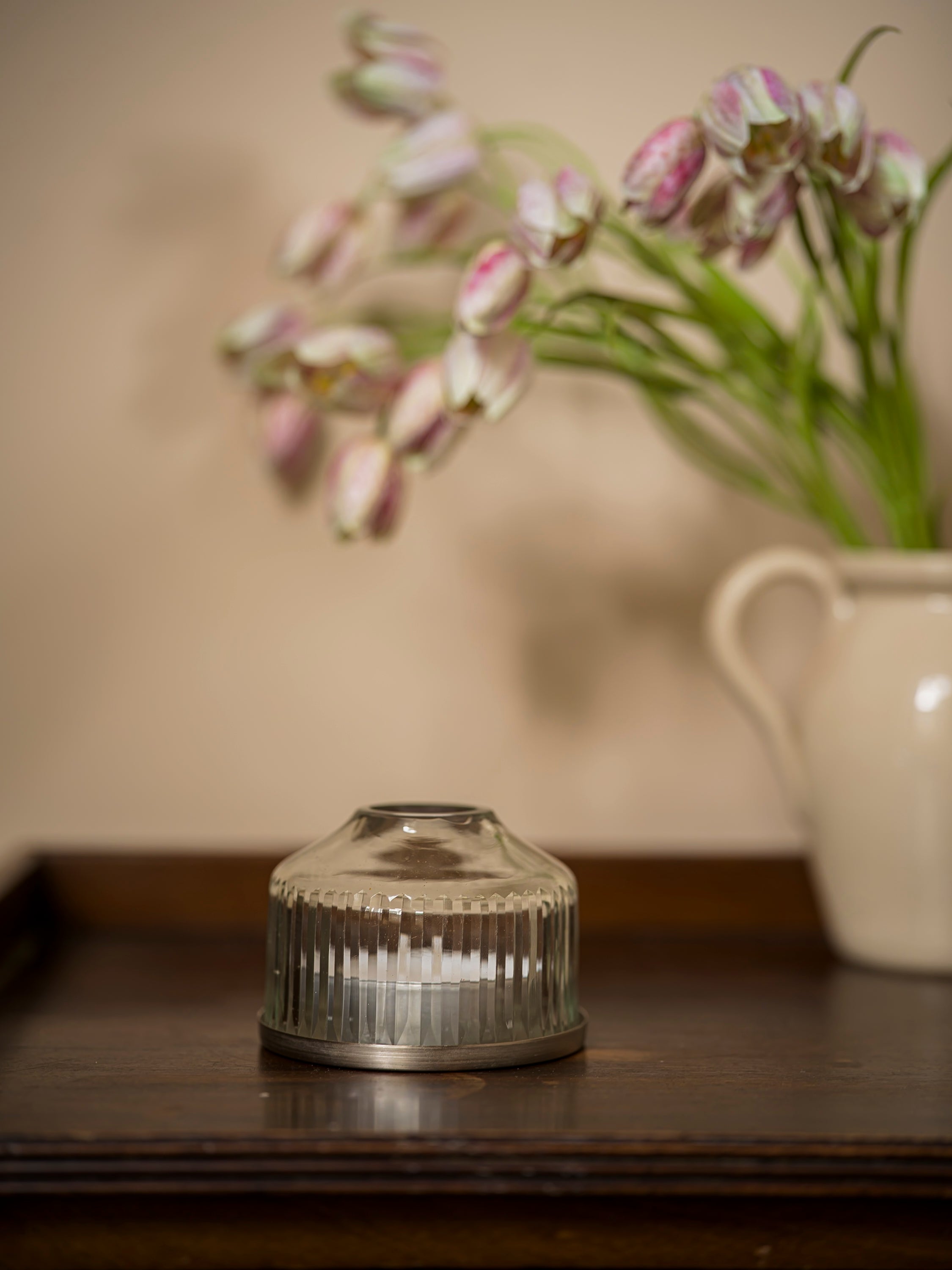 Handblown Candle Dome | Small, Reeded