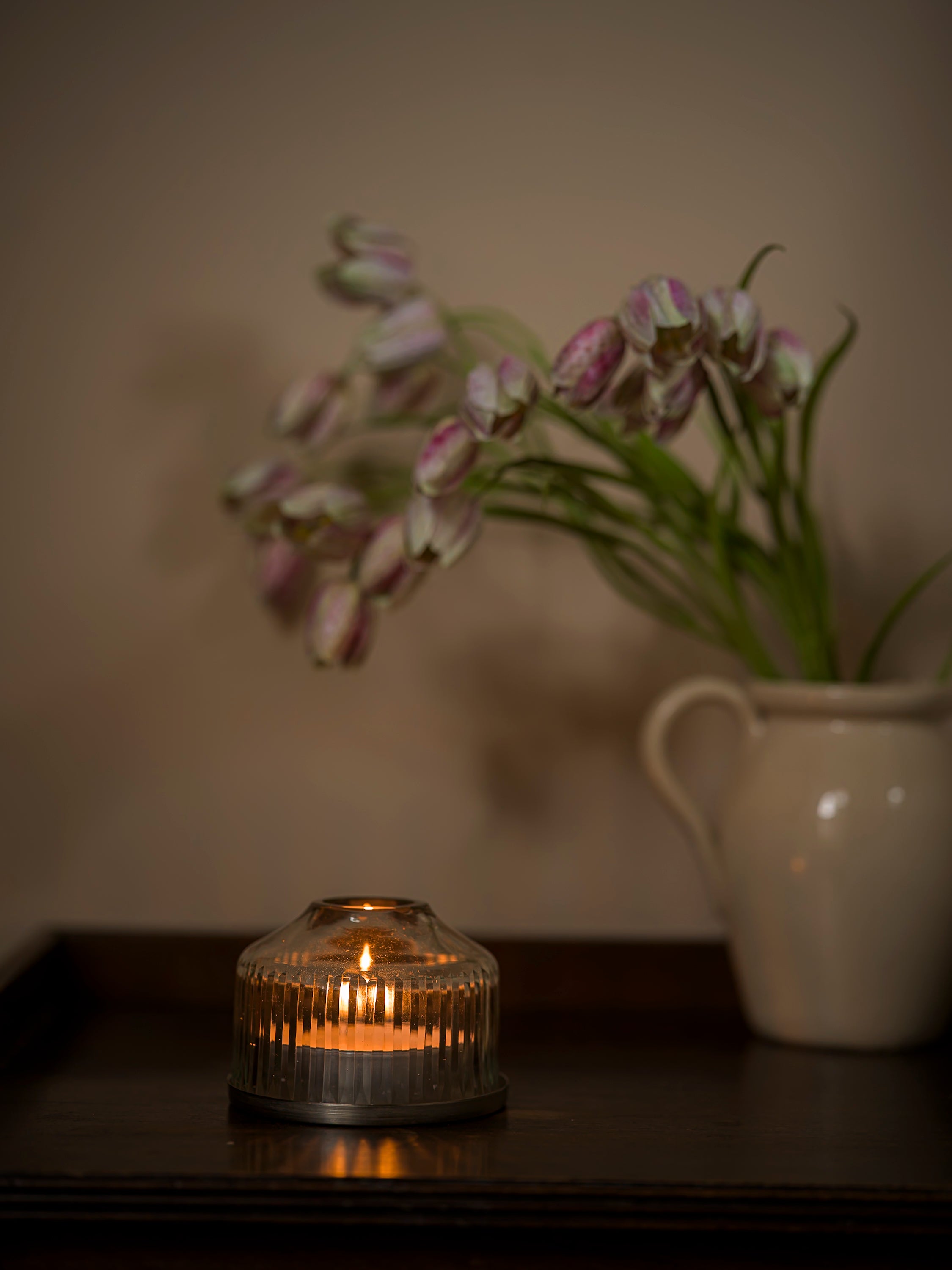 Handblown Candle Dome | Small, Reeded
