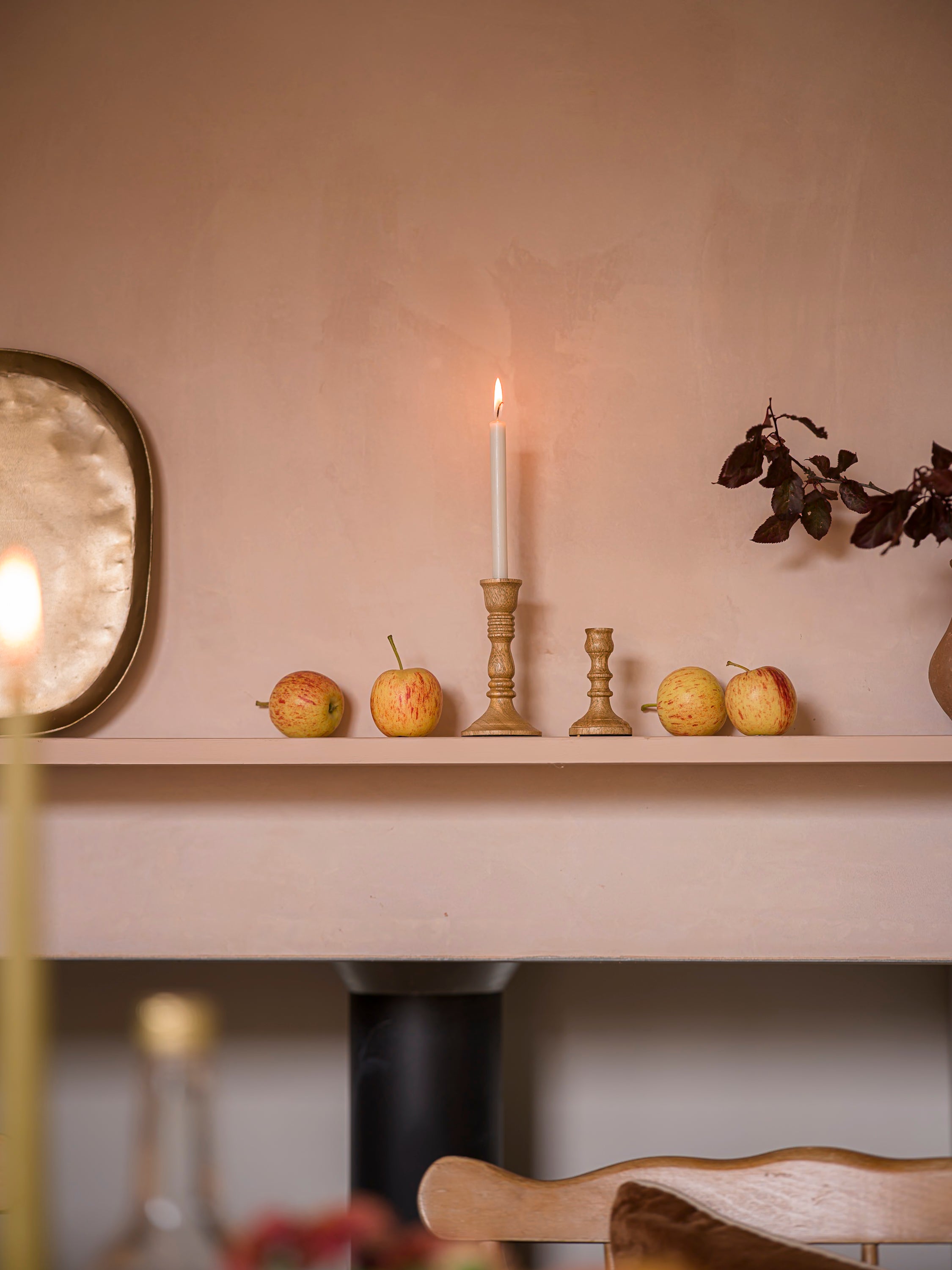 Wooden Candle holders - Set of 3