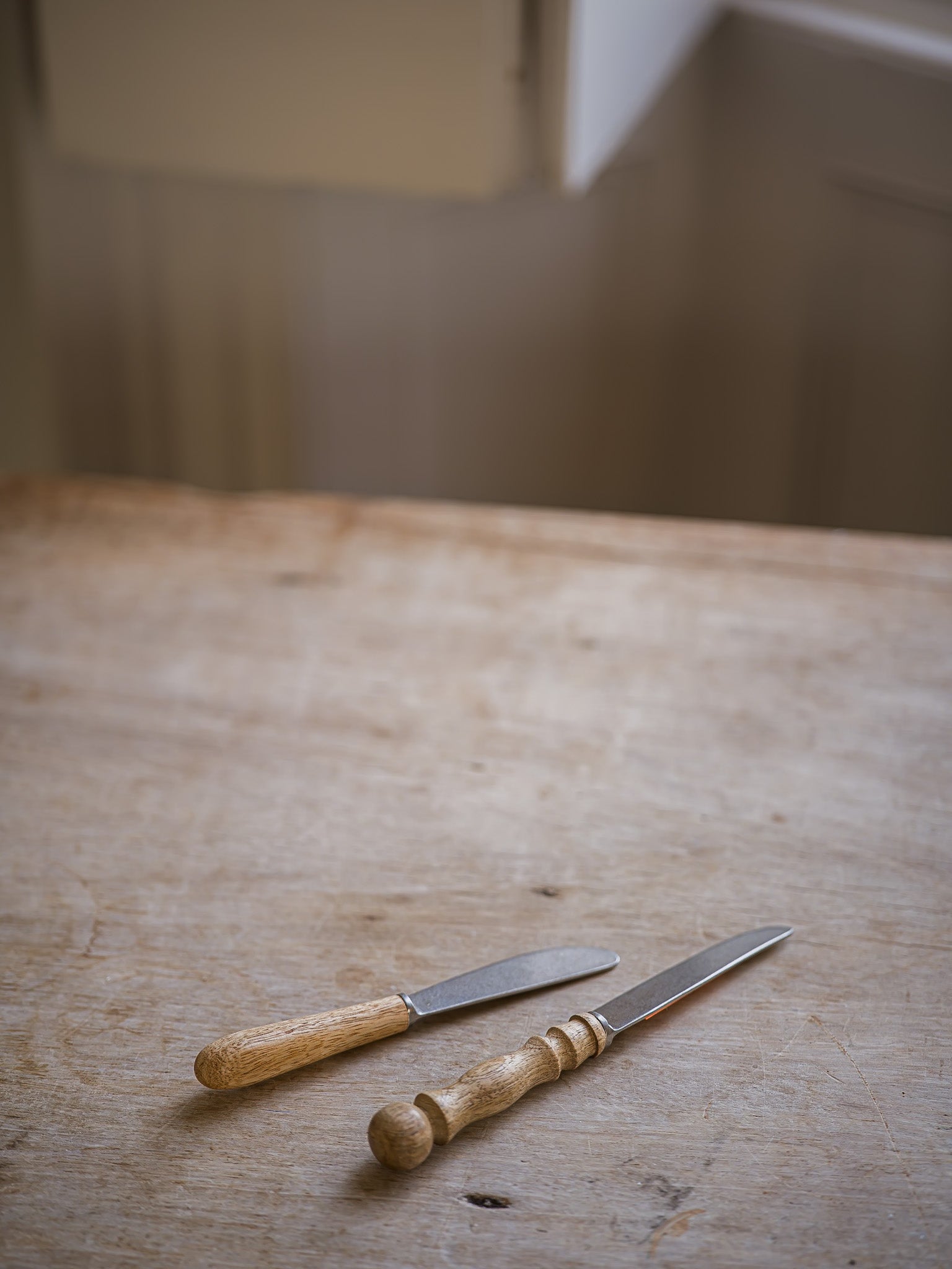 Hand-carved Breakfast Knives - Set of 2