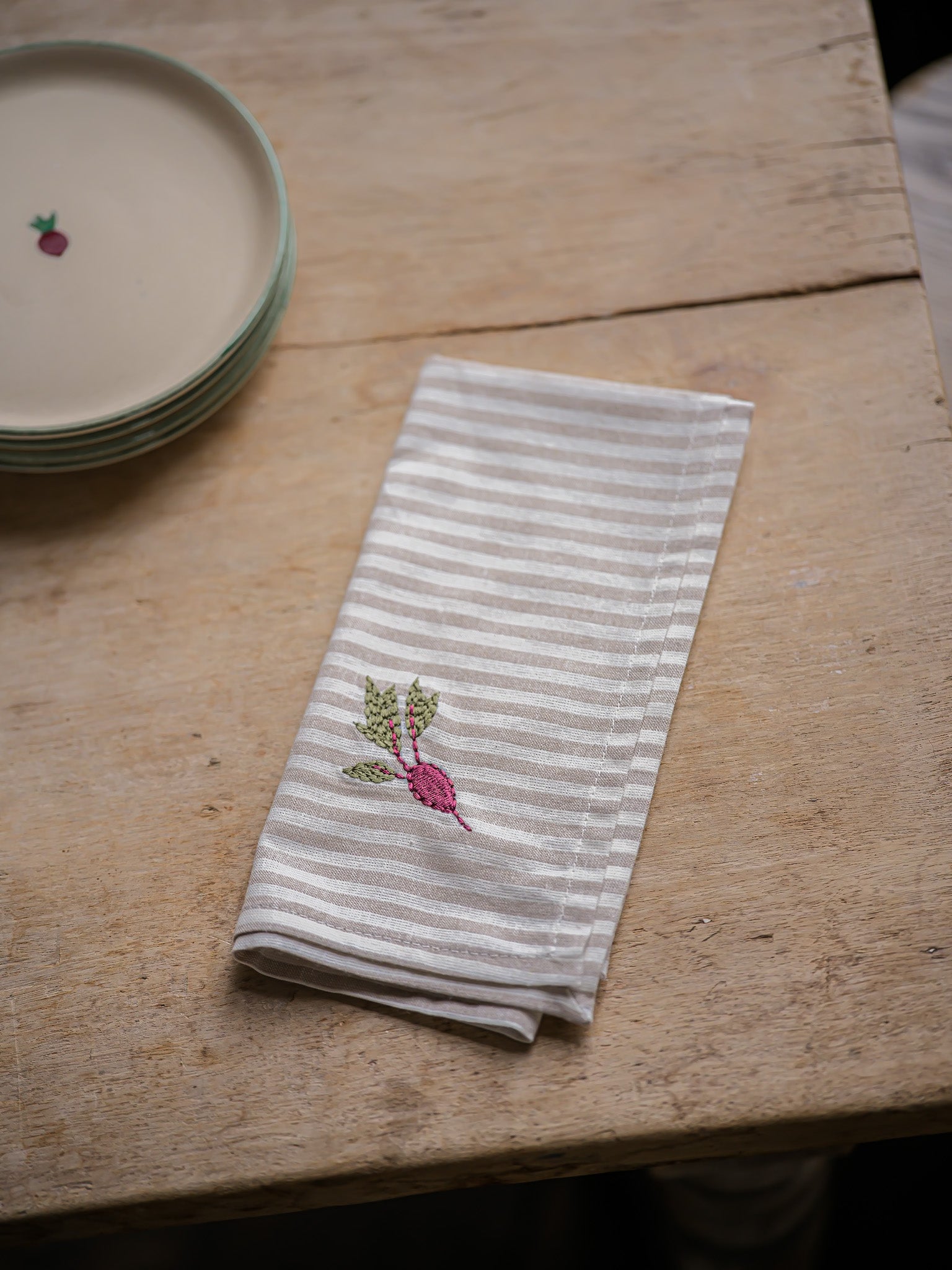 The Kitchen Garden Beetroot Napkin | Set of 4