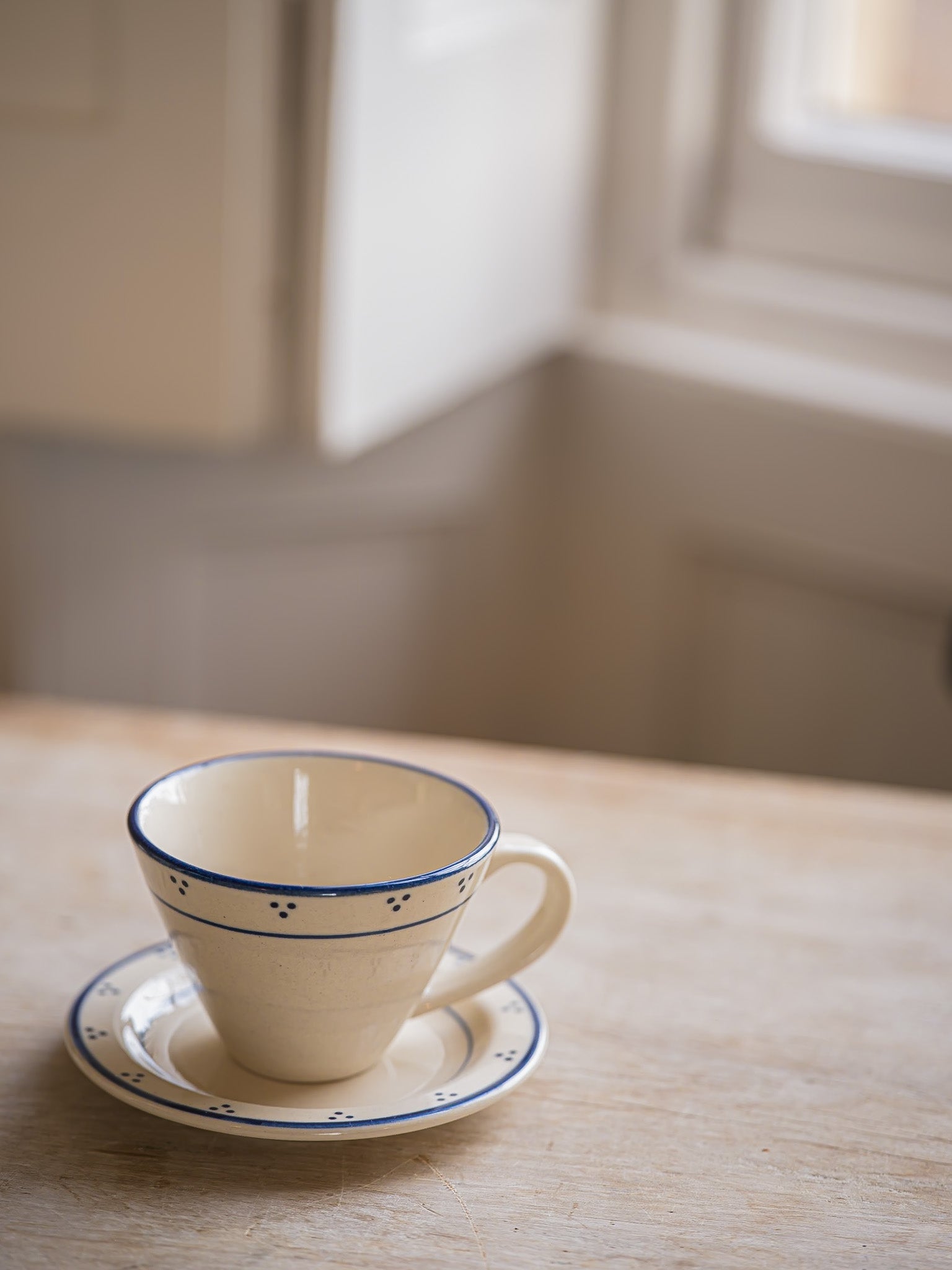 The Breakfast Collection | Tea Cup & Plate |Blue