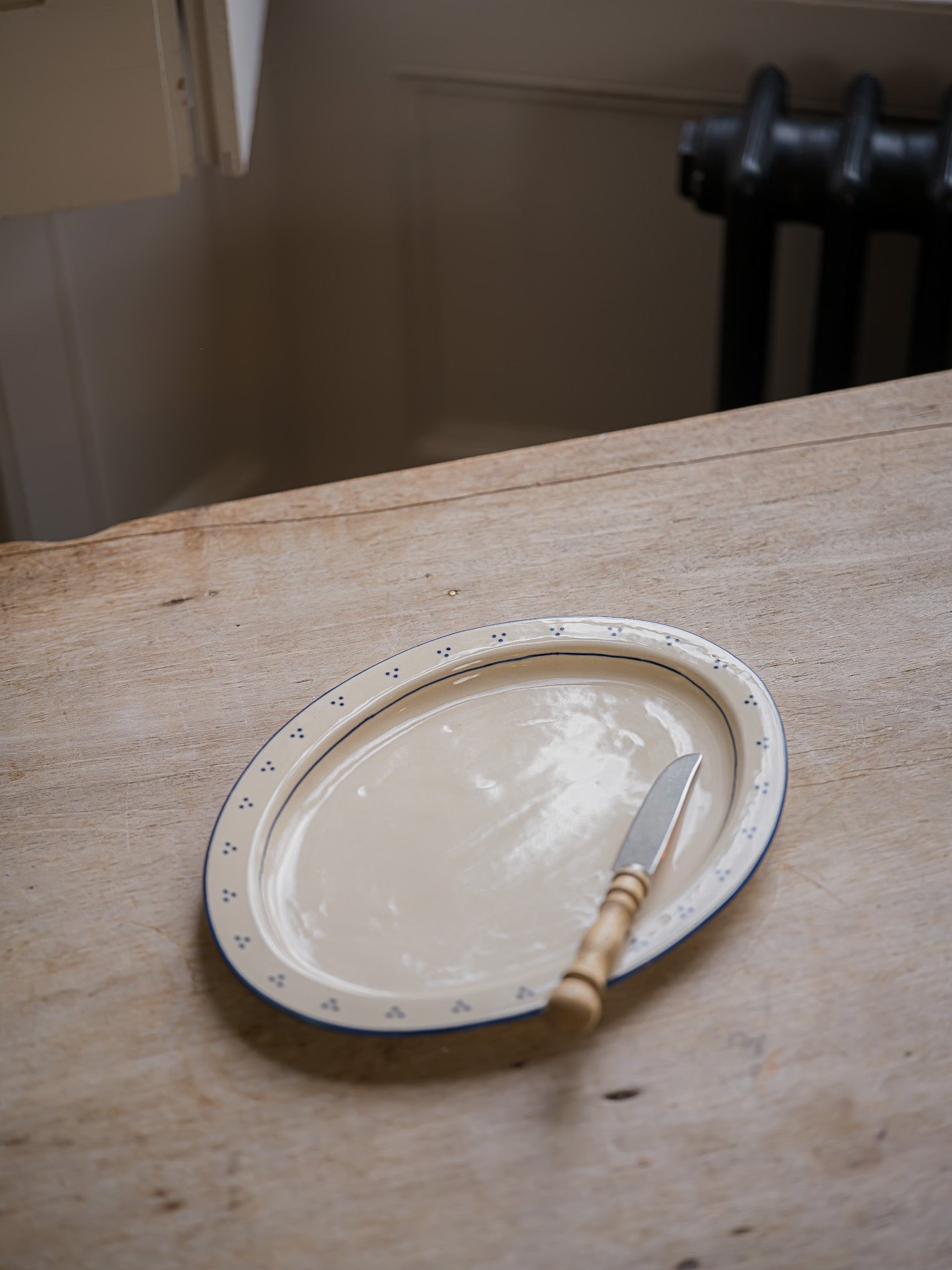 The Breakfast Collection | Large Oval Platter | Blue