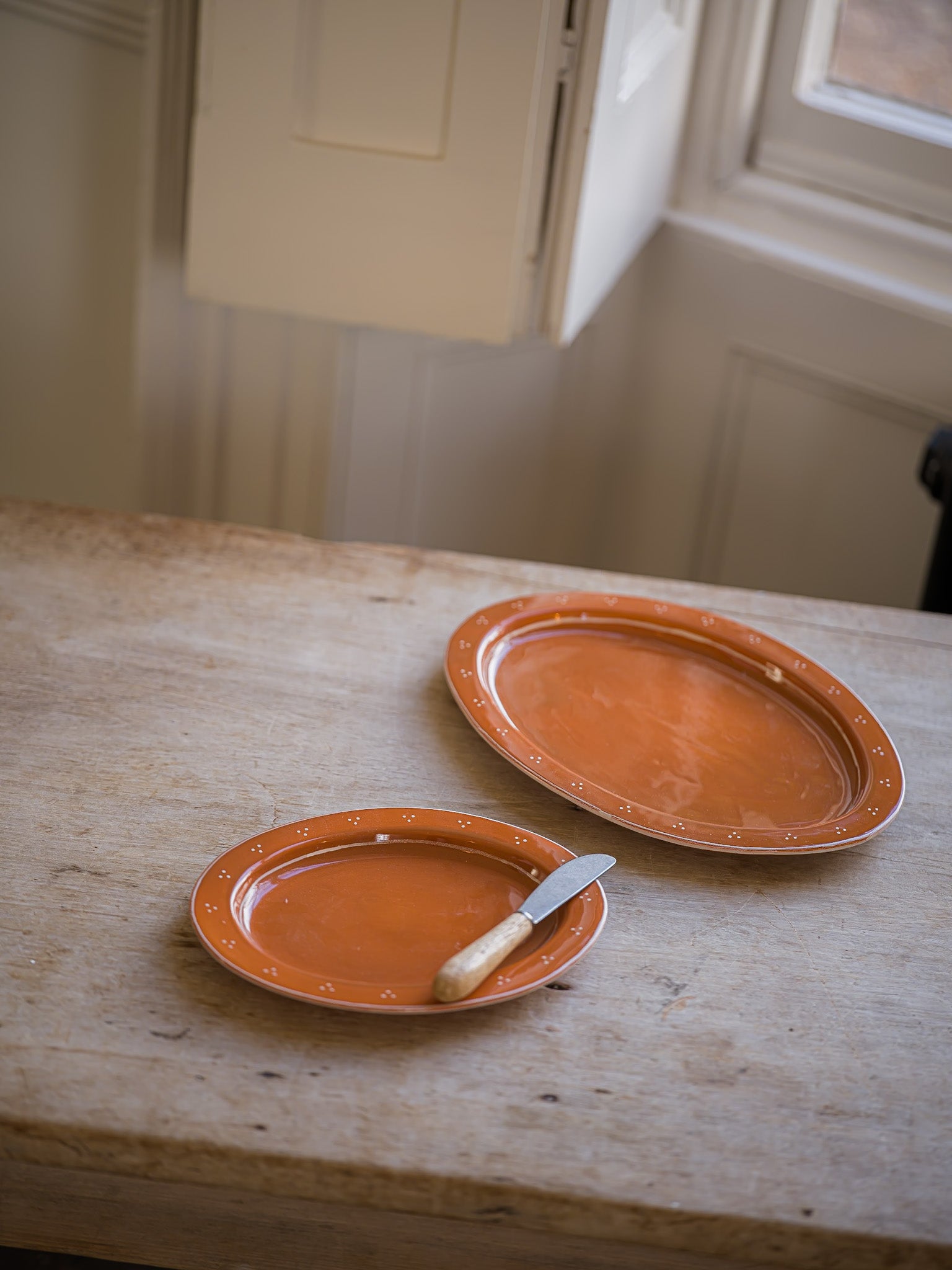 The Breakfast  Collection |Large Oval Platter | Terracotta