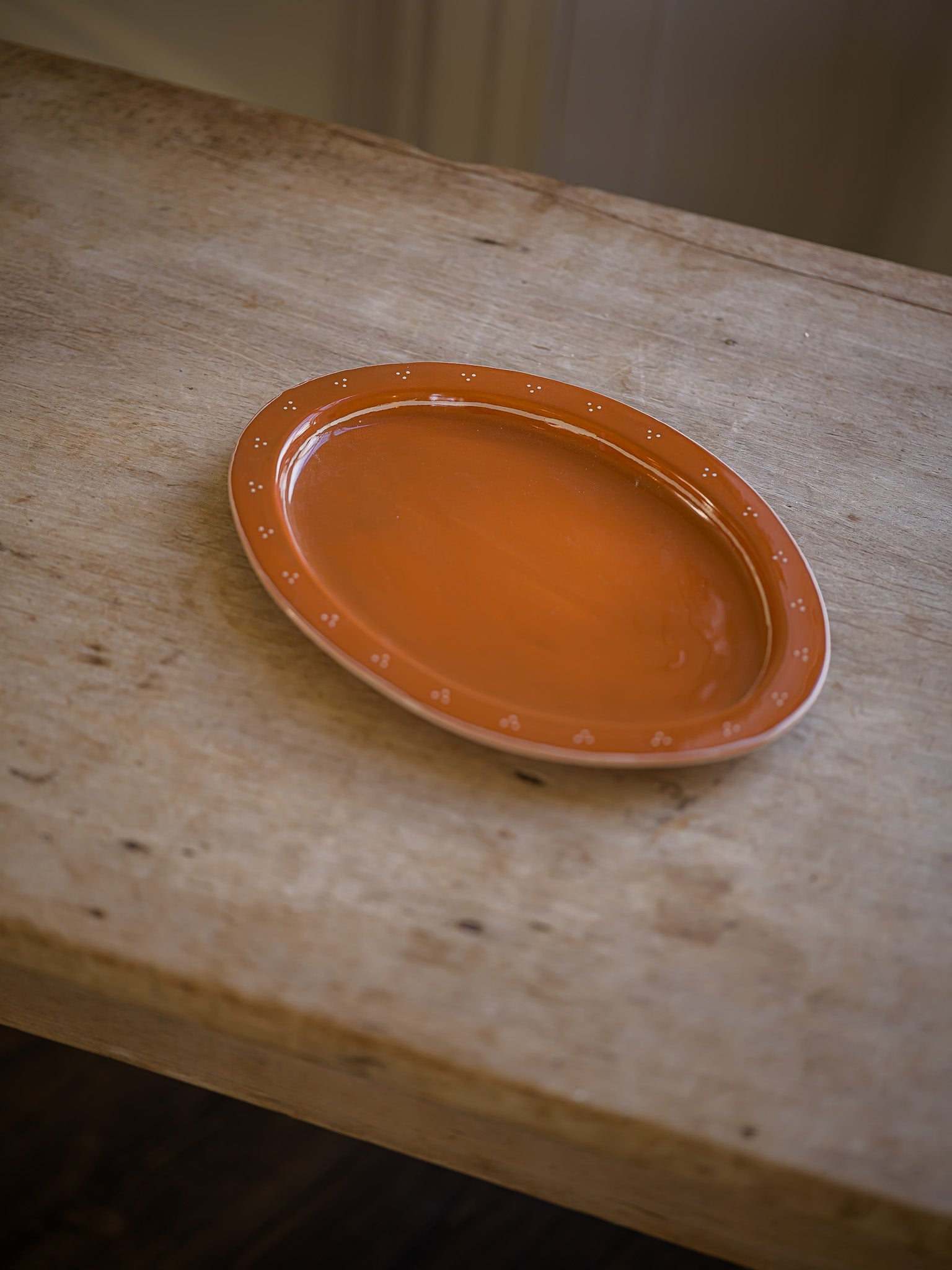The Breakfast  Collection |Large Oval Platter | Terracotta