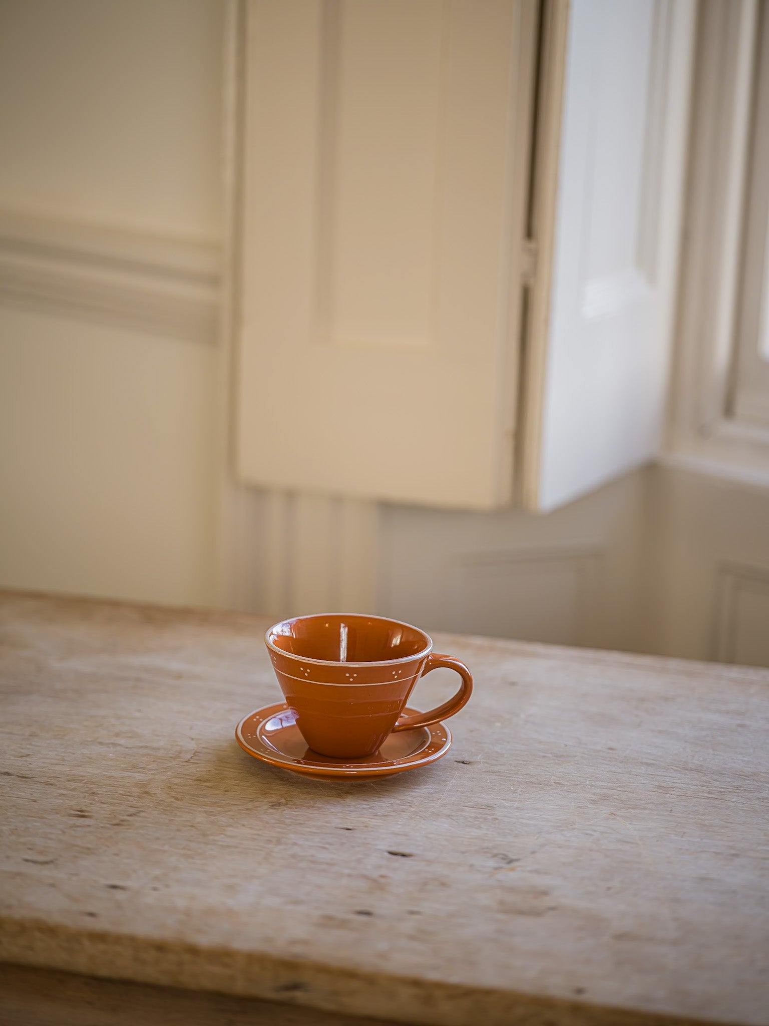 The Breakfast Collection | Tea Cup & Plate | Terracotta