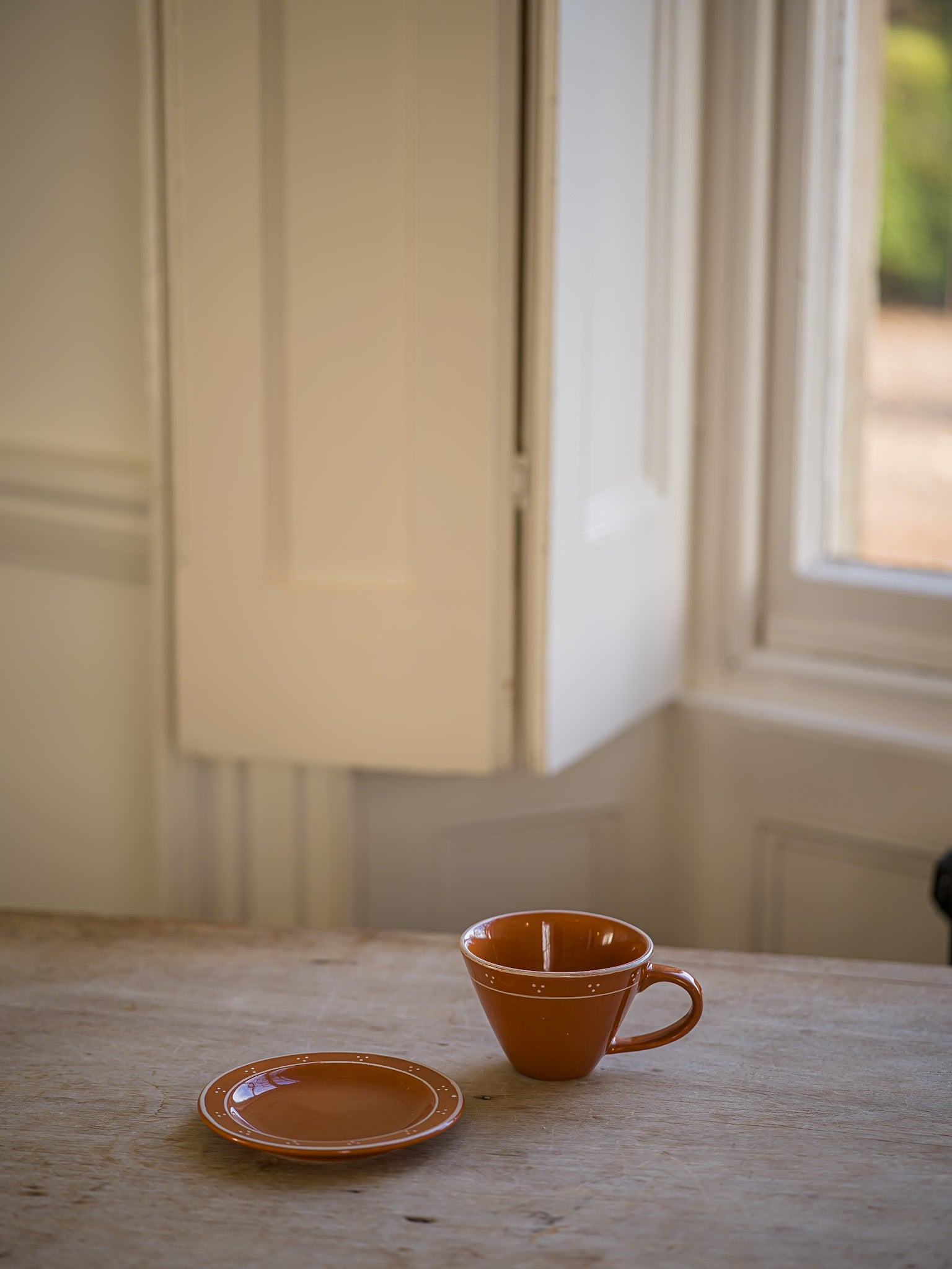 The Breakfast Collection | Tea Cup & Plate | Terracotta