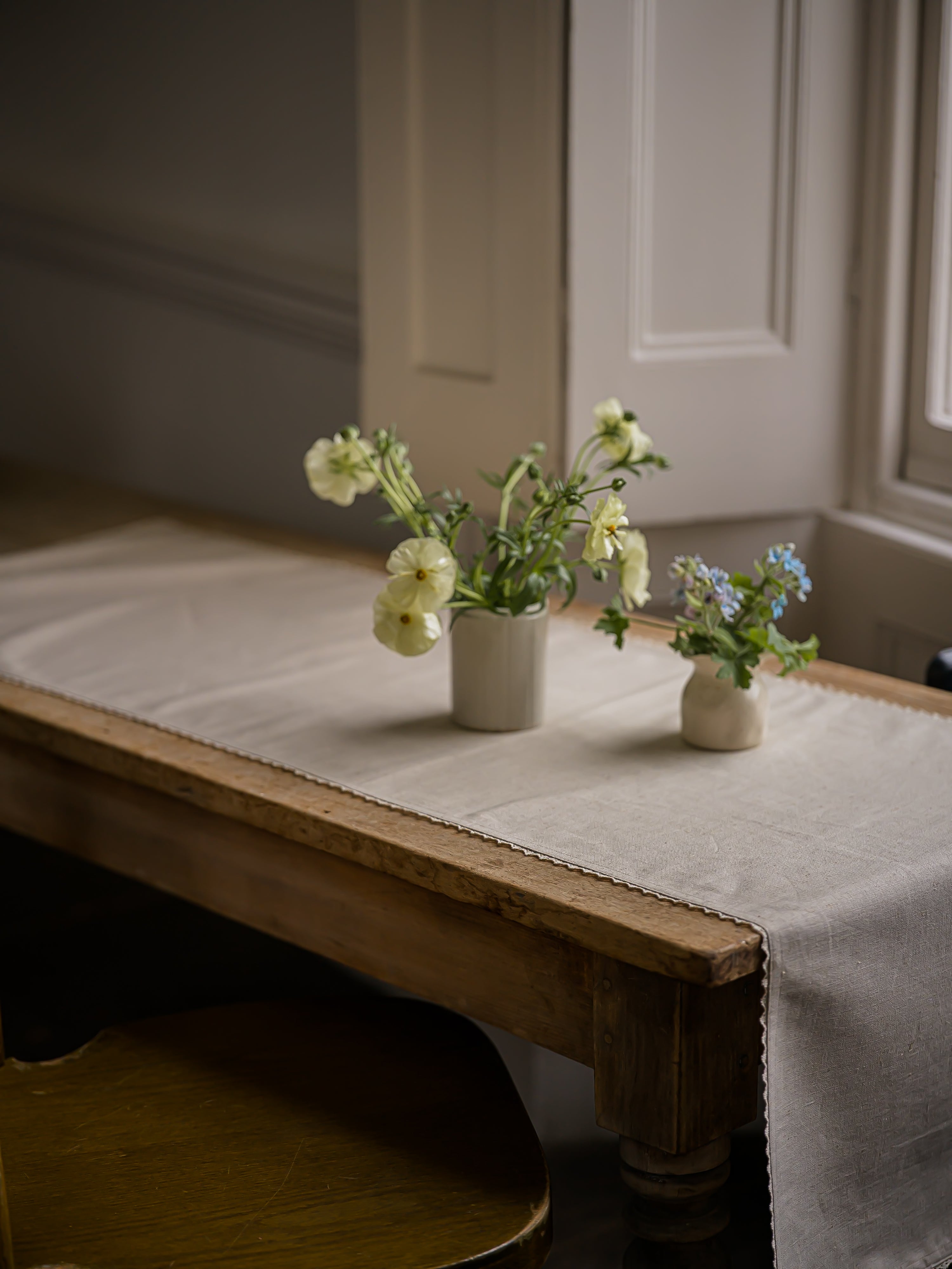 Hemstich Table Runner | Natural