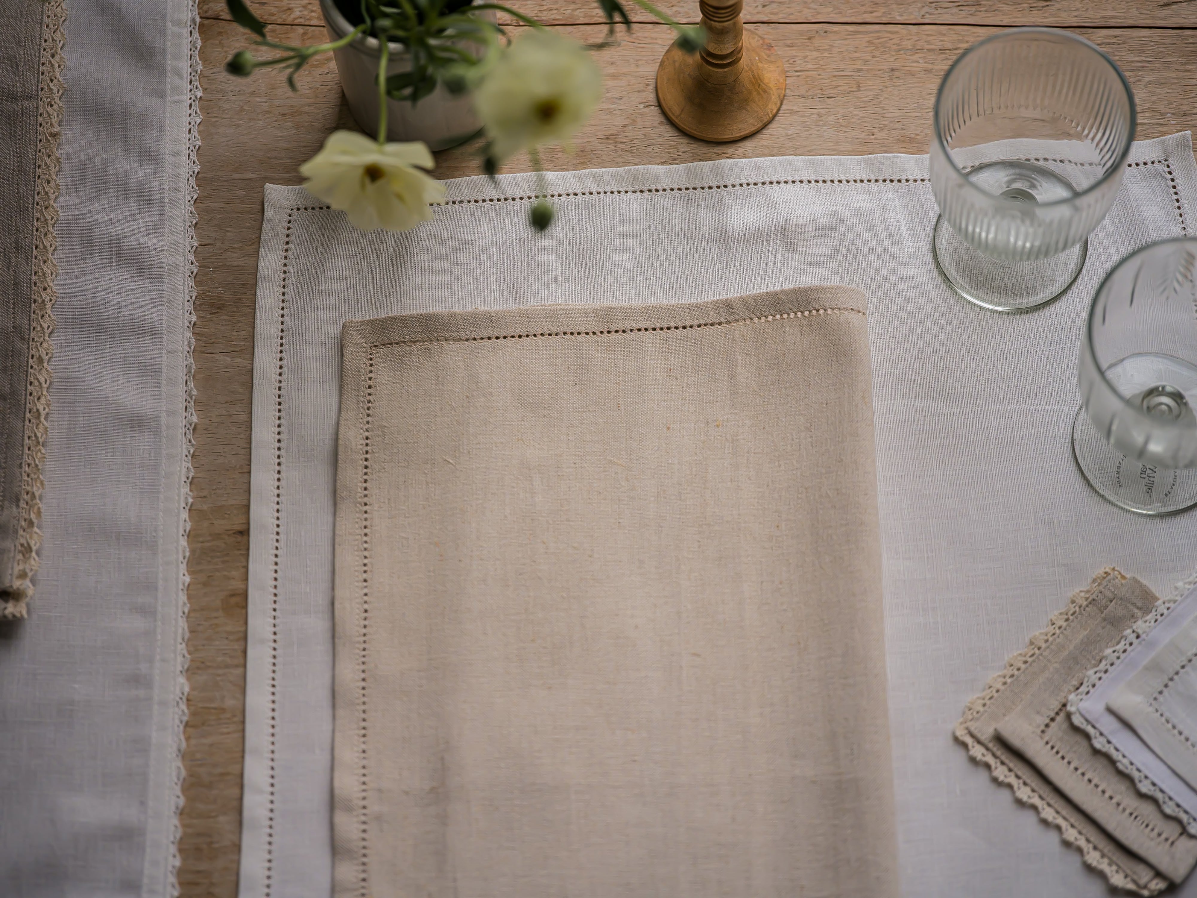 Lace Table Runner | White