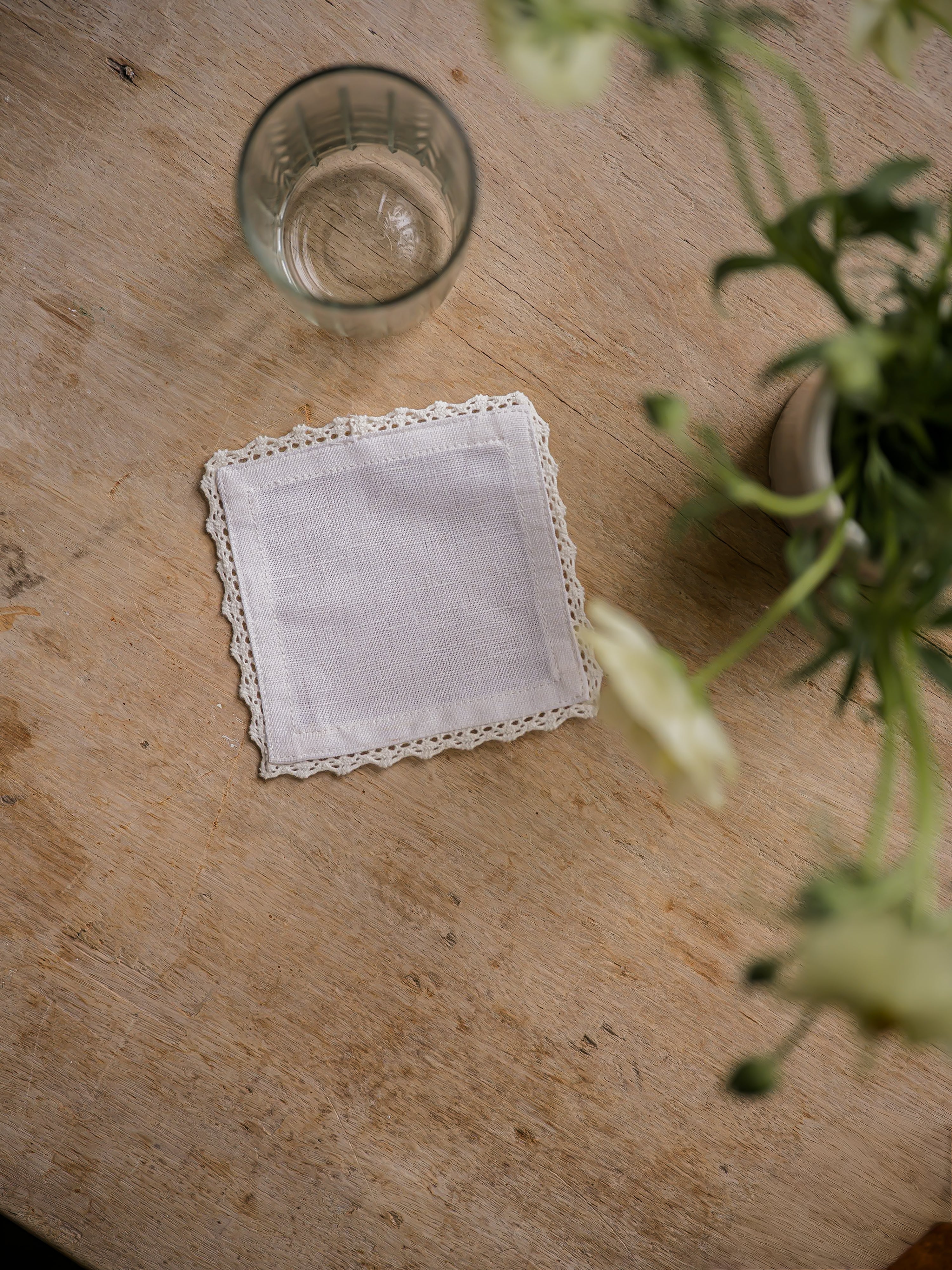 Lace Coasters Set of 4 |  White