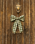 Small Gingham Bow - Pine Green