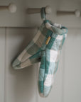Double Check Half Oven Glove Aqua Storm