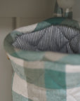 Double Check Half Oven Glove Aqua Storm