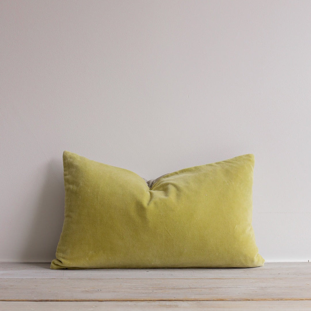 Misi Velvet Cushion | Olive