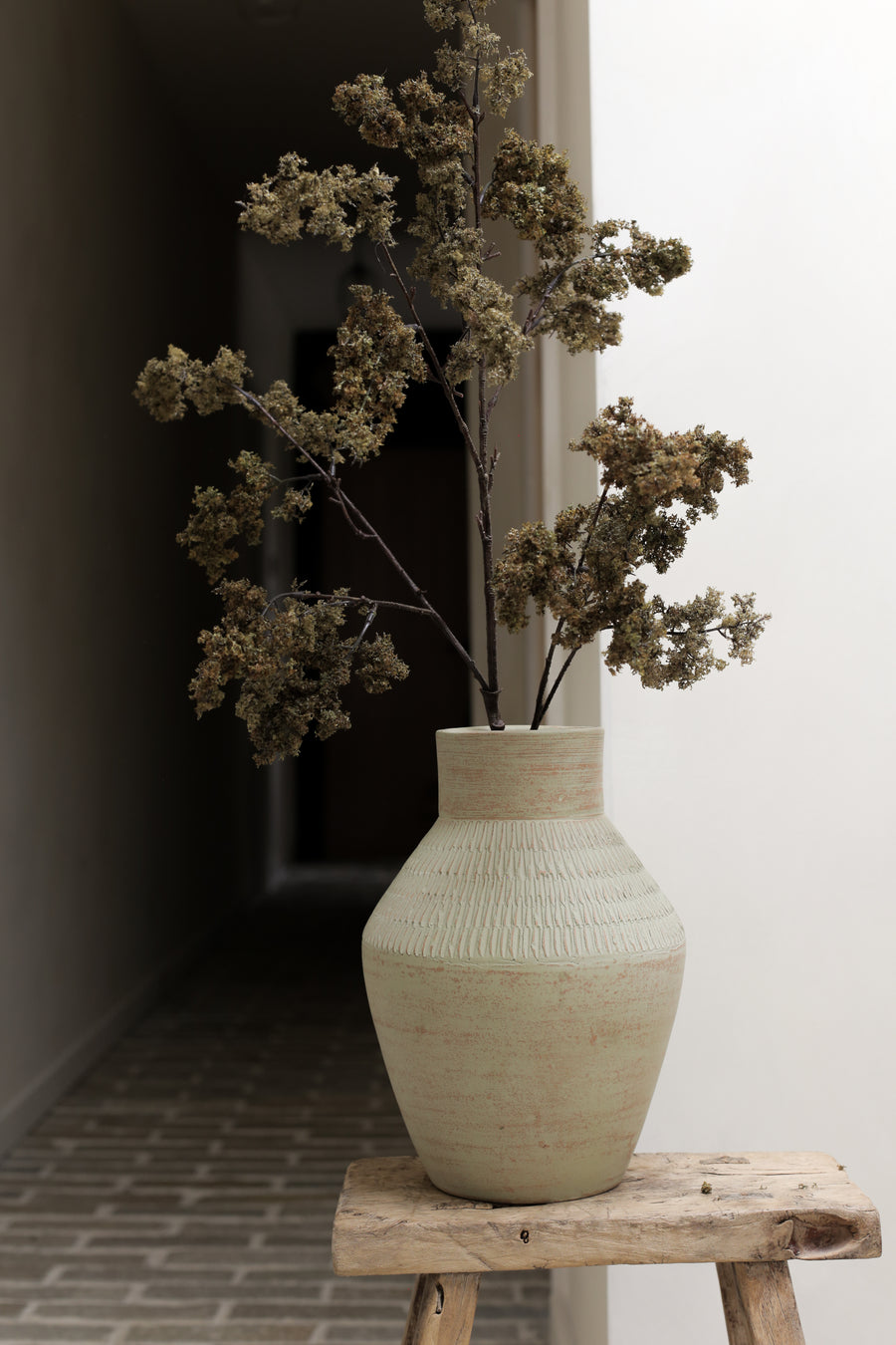 Kemi Terracotta Vase - Green