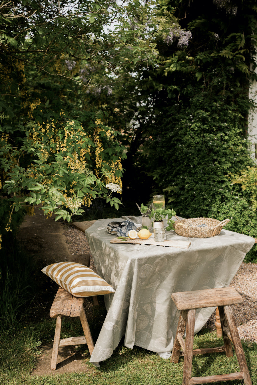 Lemon Marmalade Tablecloth Sage 140x240cm