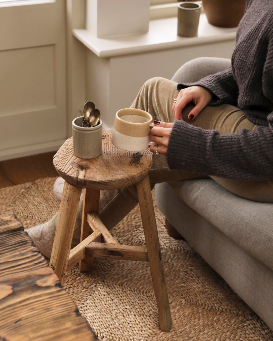 Rustic Reclaimed Round Stool