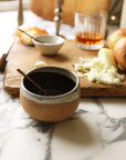 Stoneware Salt Cellar/Dip Bowl with spoon