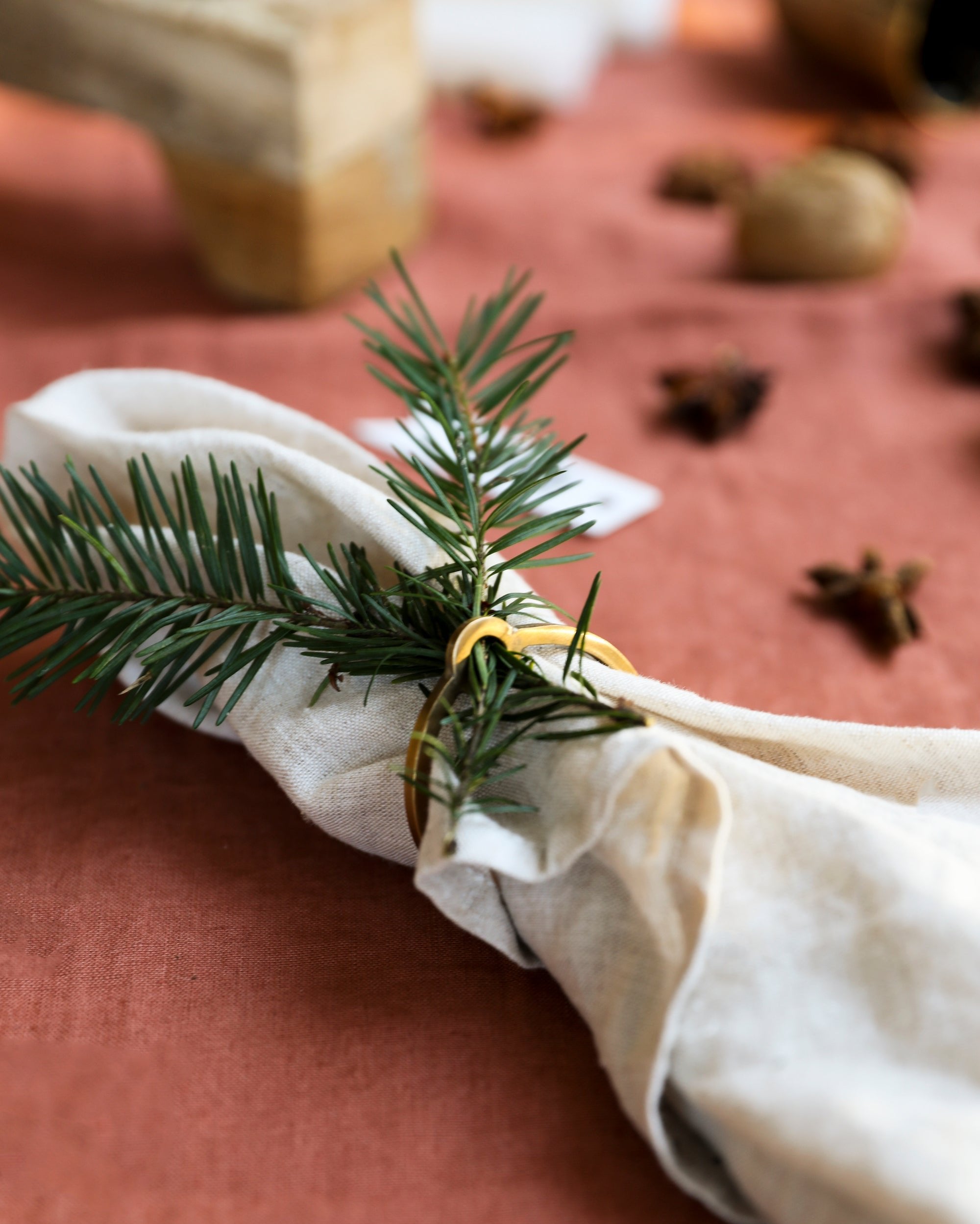 Brass O Napkin Ring Set of 4