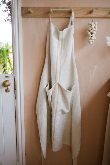 The Timeless Linen Apron - Antique Cream