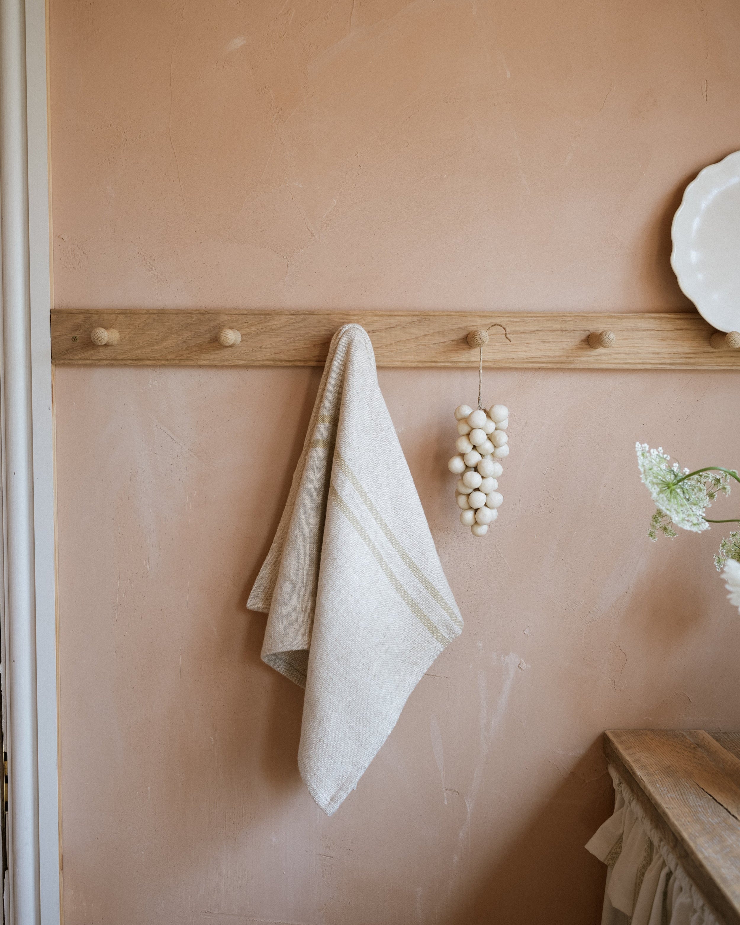 The Timeless Linen Hand/ Tea Towel - Antique Cream