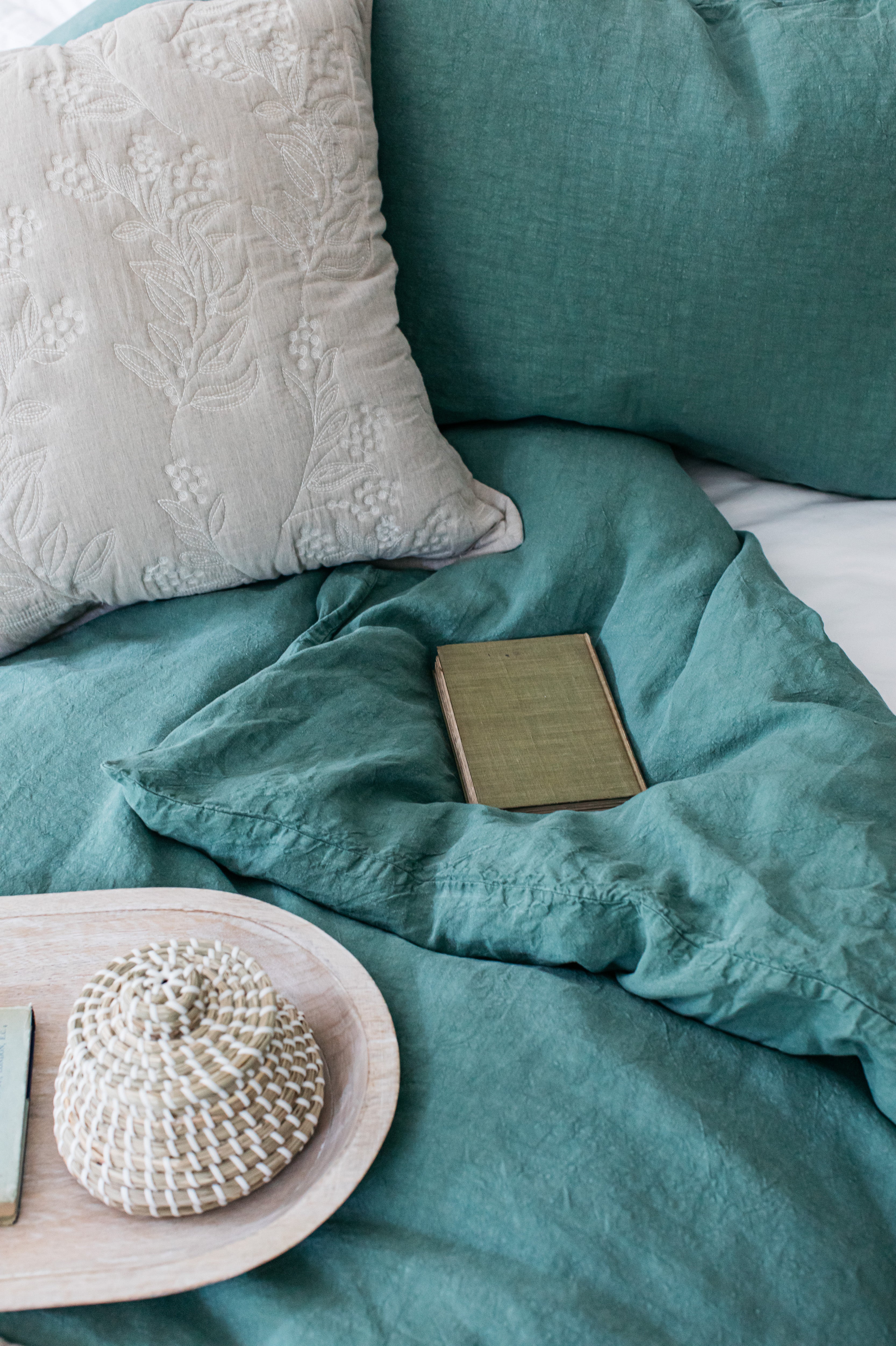 Lisbon Bed Linen Sea Green
