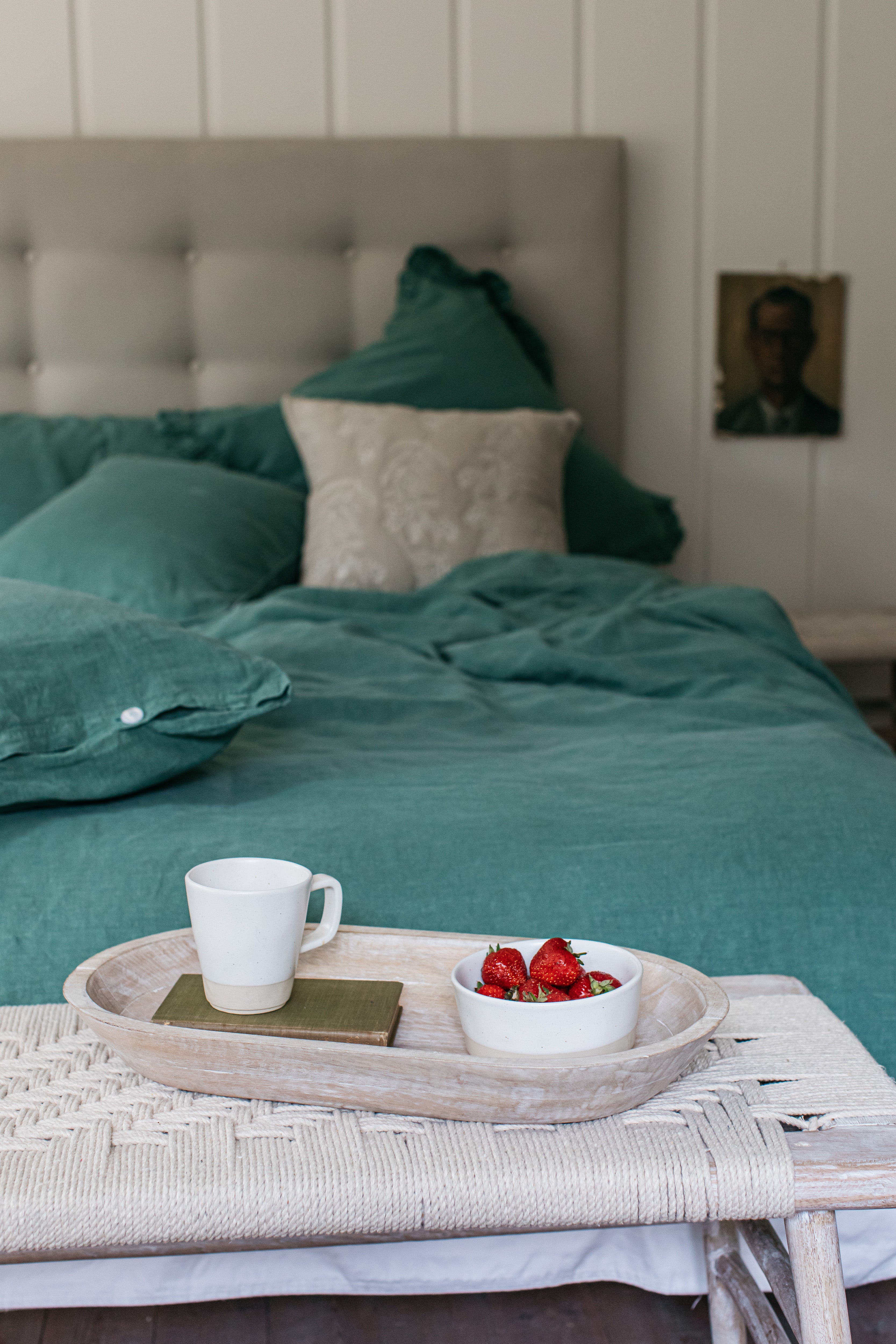Lisbon Bed Linen Sea Green