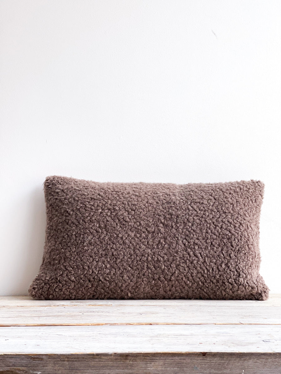 Luft Teddy Fleece Boudoir Cushion Cappuccino