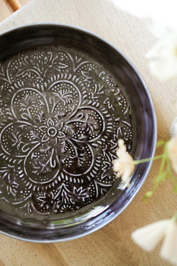 Round Enamel Platter - Slate