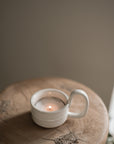 Stoneware Candle Cup | Milk White