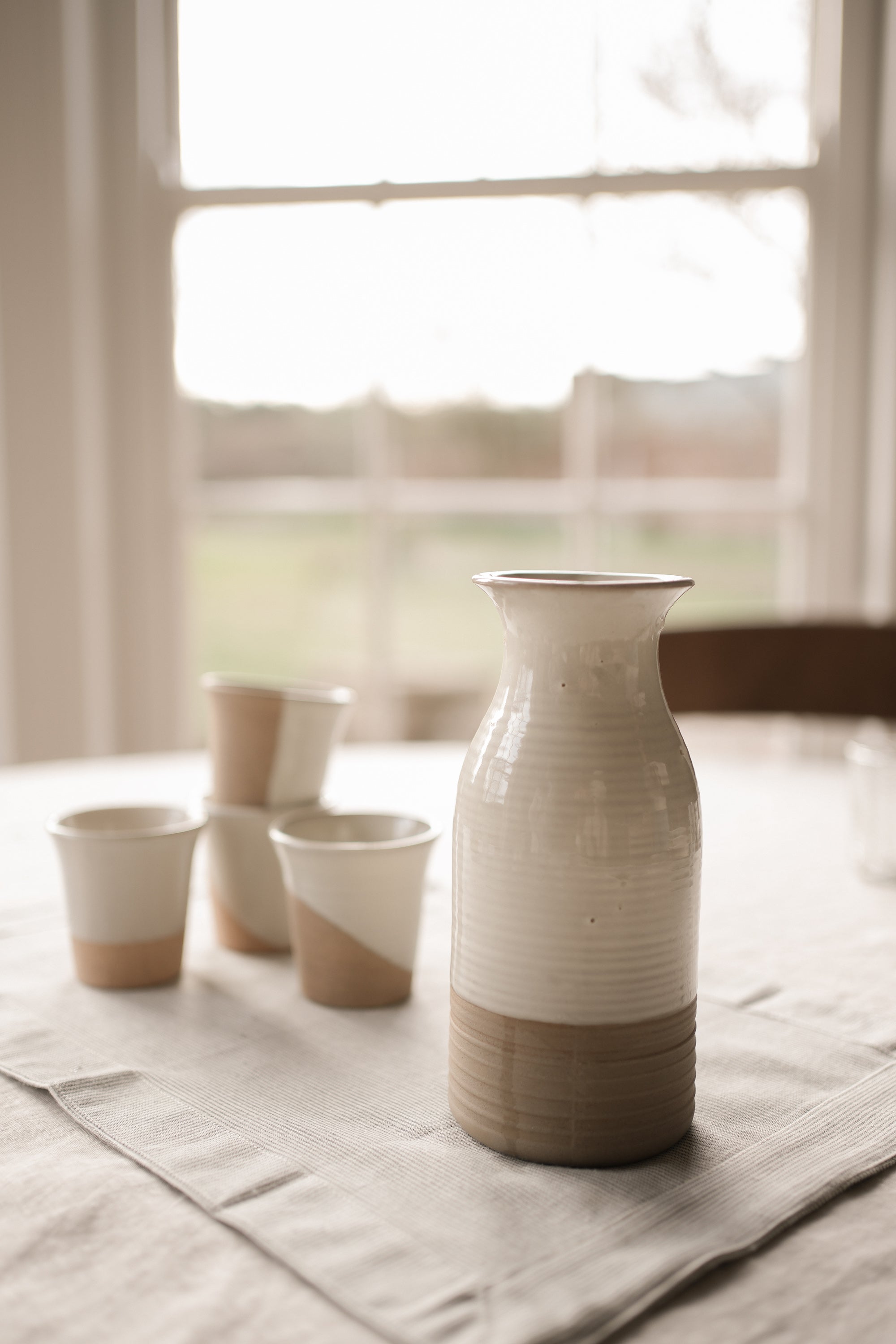 Stoneware Carafe  | Milk White