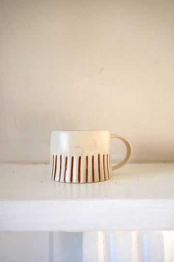 Ridged Painted Mug - Ginger