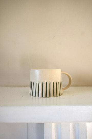 Ridged Painted Mug - Forest