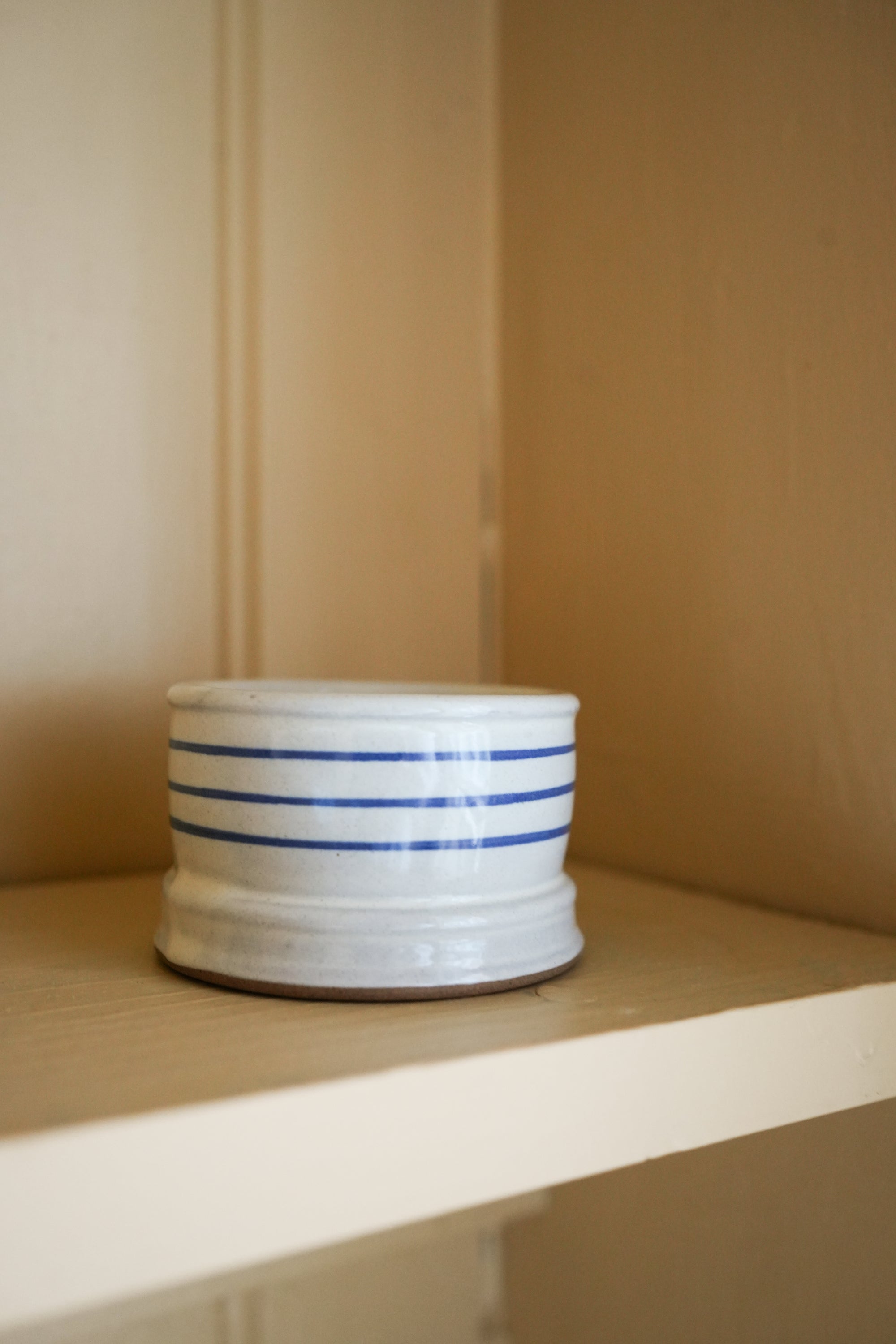 Hand Painted Breton Stripe Tea Light/Dip Bowl | Ink