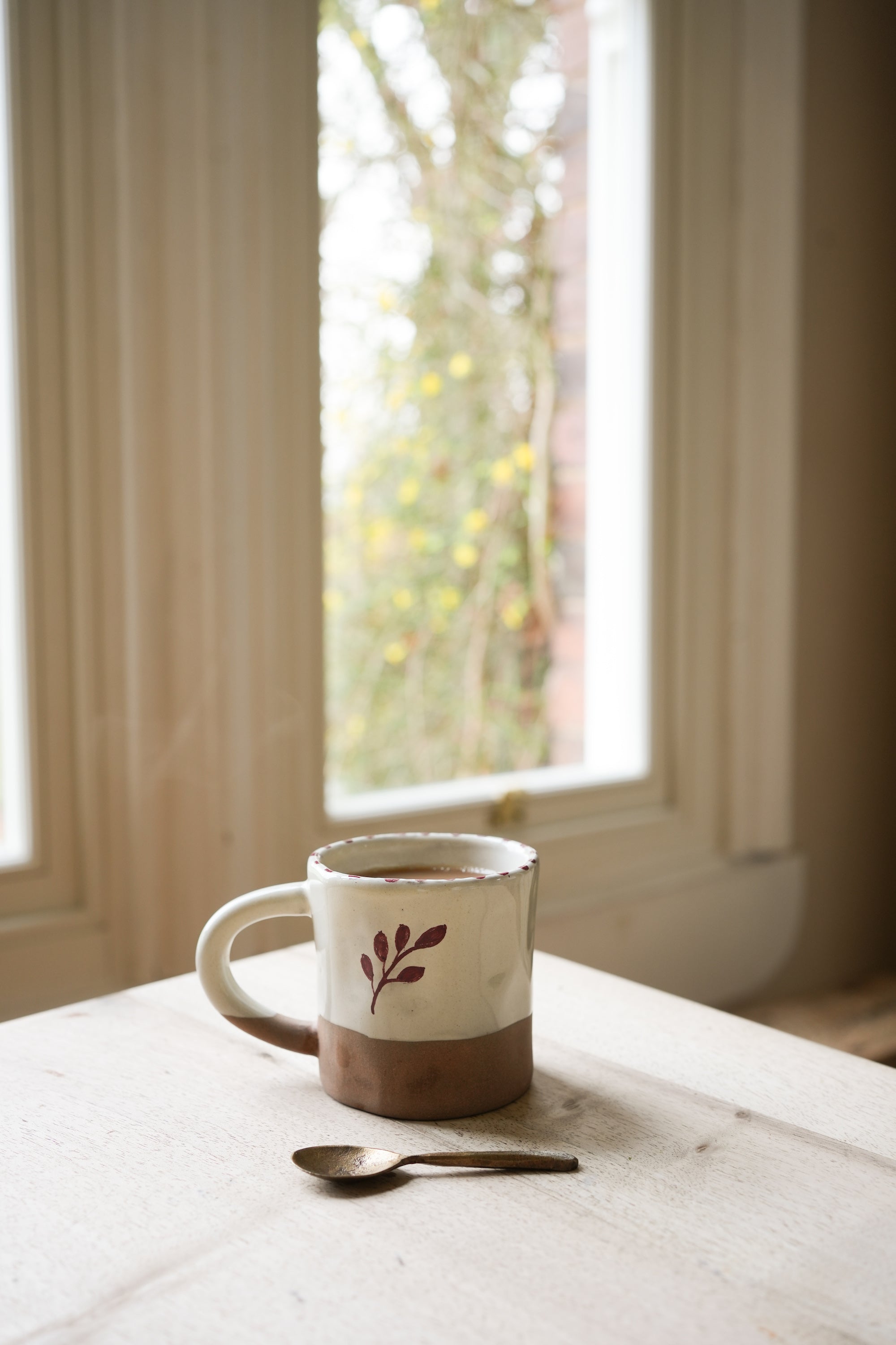 Hand Painted Botanic Mug | Brick
