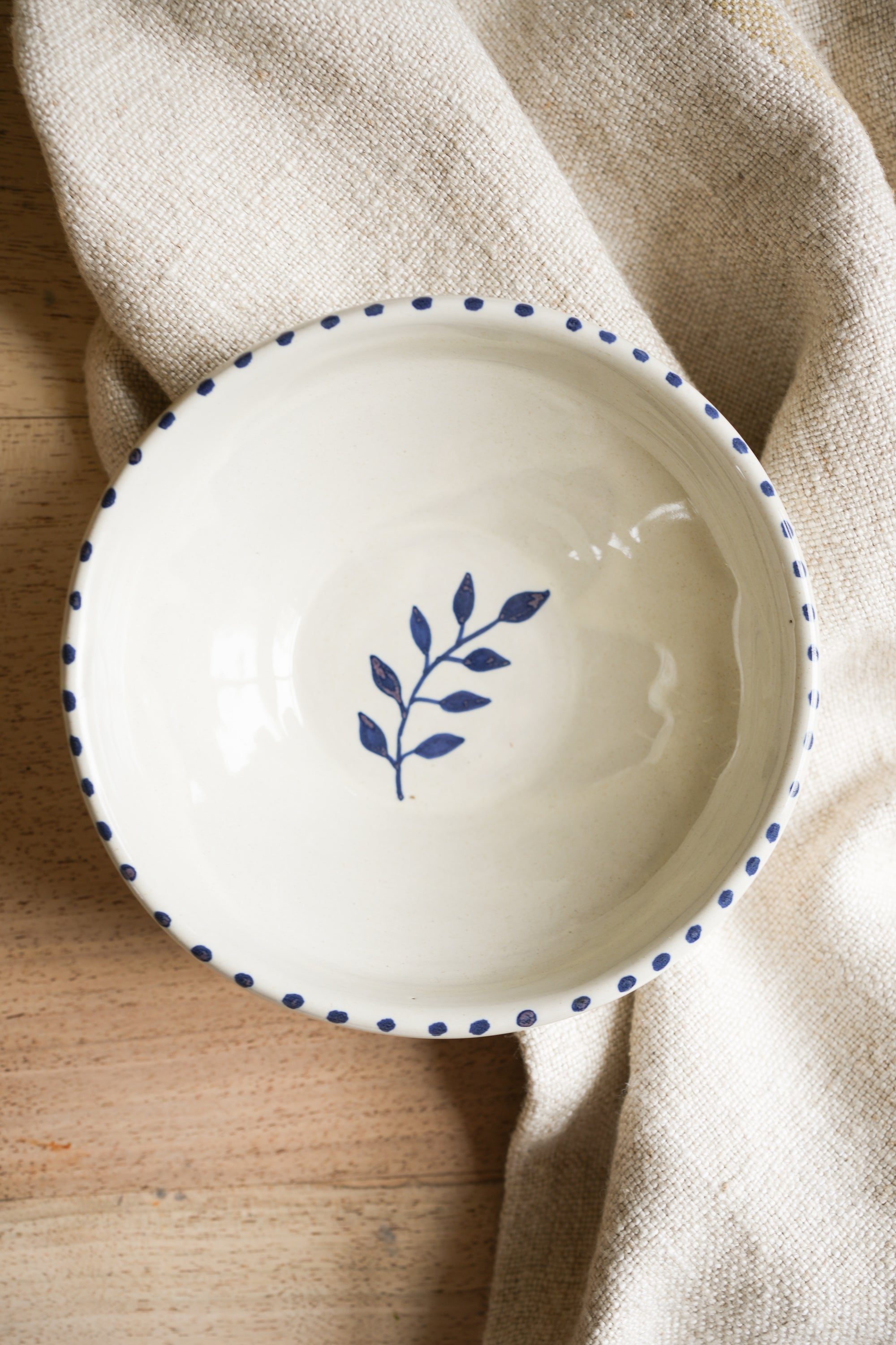 Hand Painted Botanic Snack Bowl | Ink