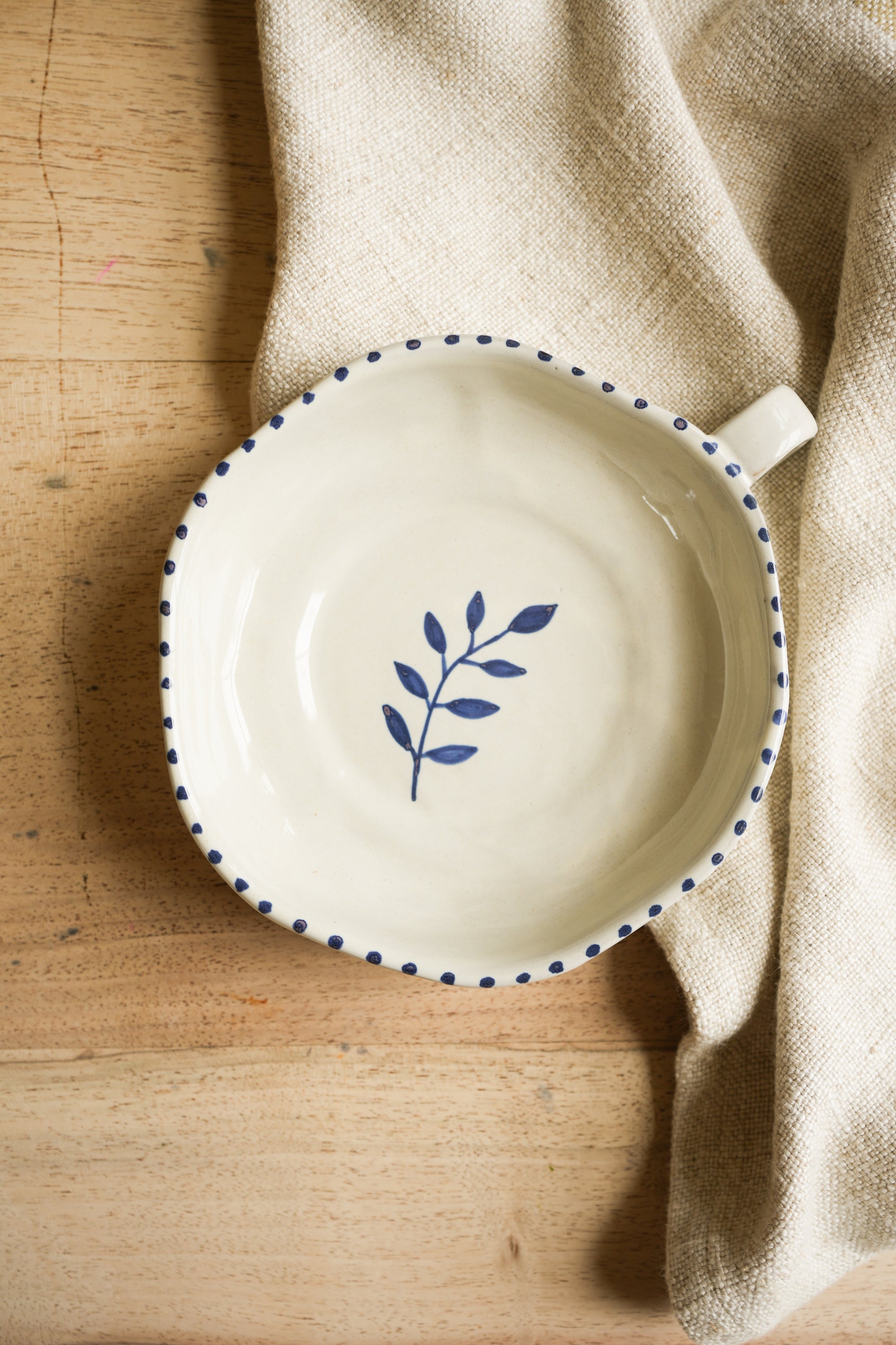 Hand Painted Botanic Dish | Ink