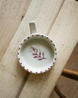 Hand Painted Botanic Olive Dish Bowl - Brick
