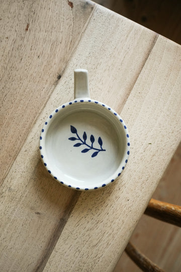 Hand Painted Botanic Olive Dish - Ink