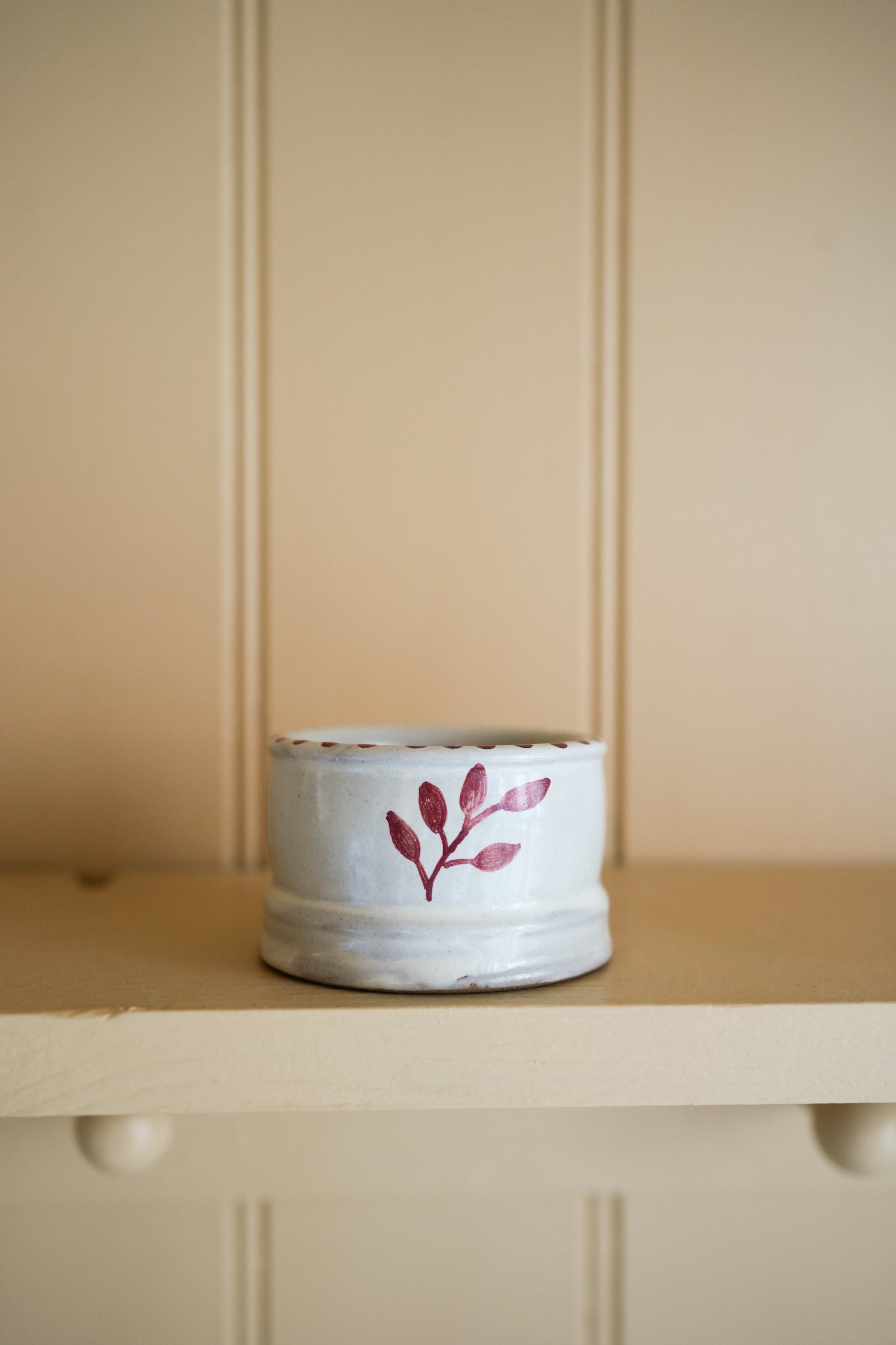 Hand Painted Botanic Tea Light/Dip Bowl | Brick