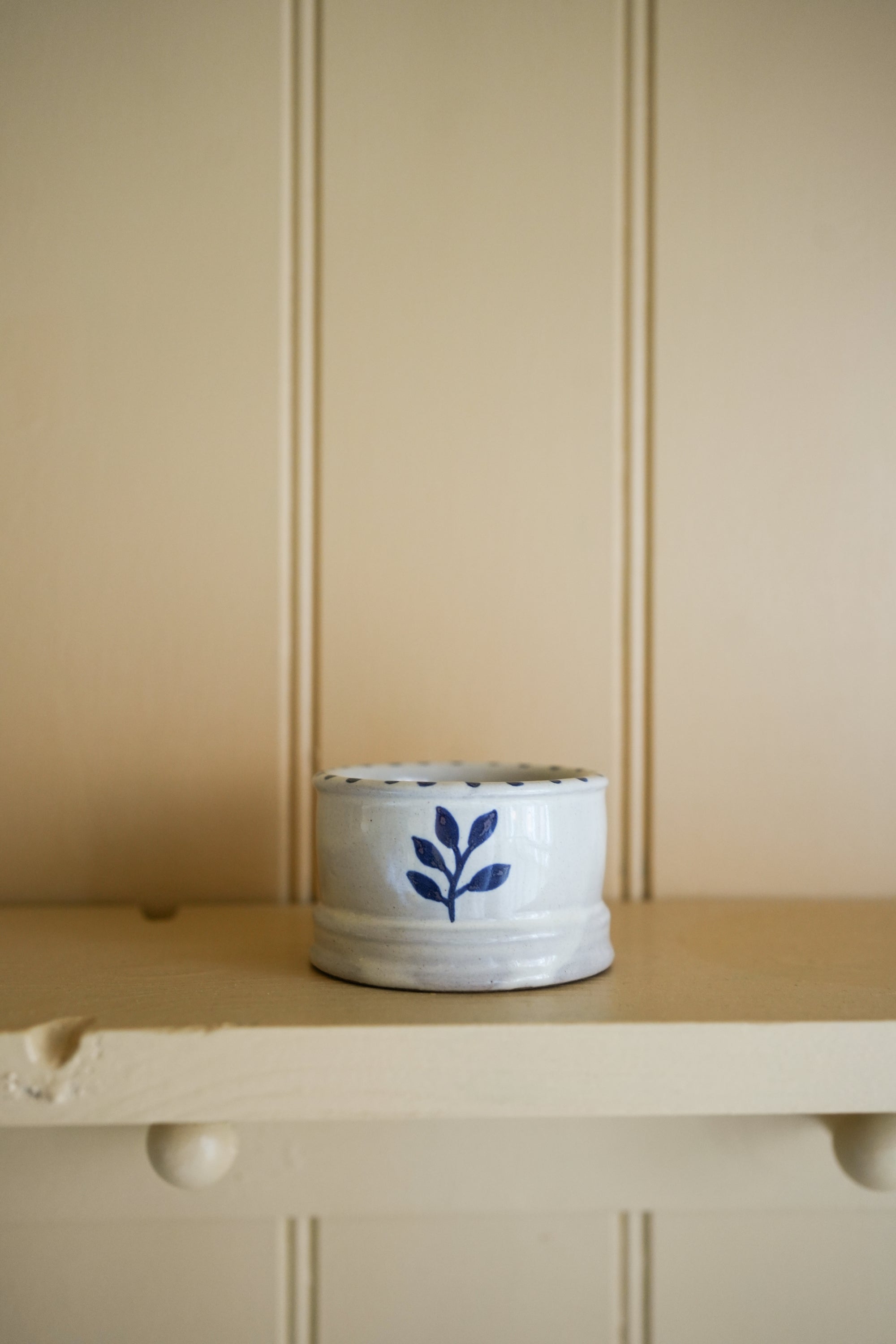 Hand Painted Botanic Tea Light/Dip Bowl | Ink