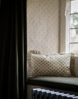 Fanflower Block Print Cushion | Forest