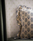 Scallop Blockprint Cushion | Denim