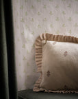 Sprig Block Print Cushion | Brick