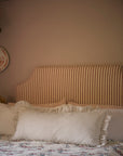 Striped Bolster Cushion with Frill