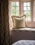 Stripe Frill Cushion | Forest