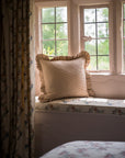 Stripe Frill Cushion | Brick