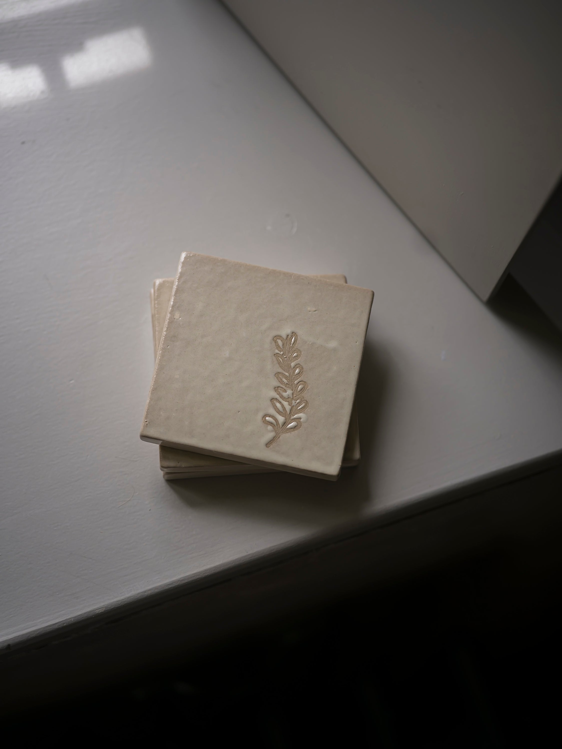 Studio Pottery Coaster | Rosemary